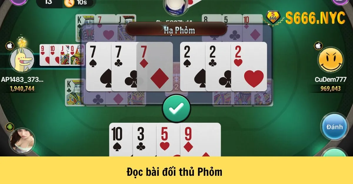Đọc bài đối thủ Phỏm